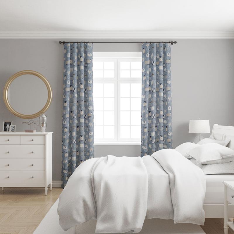Baa Baa Denim Made To Measure Curtains by Style Furnishings