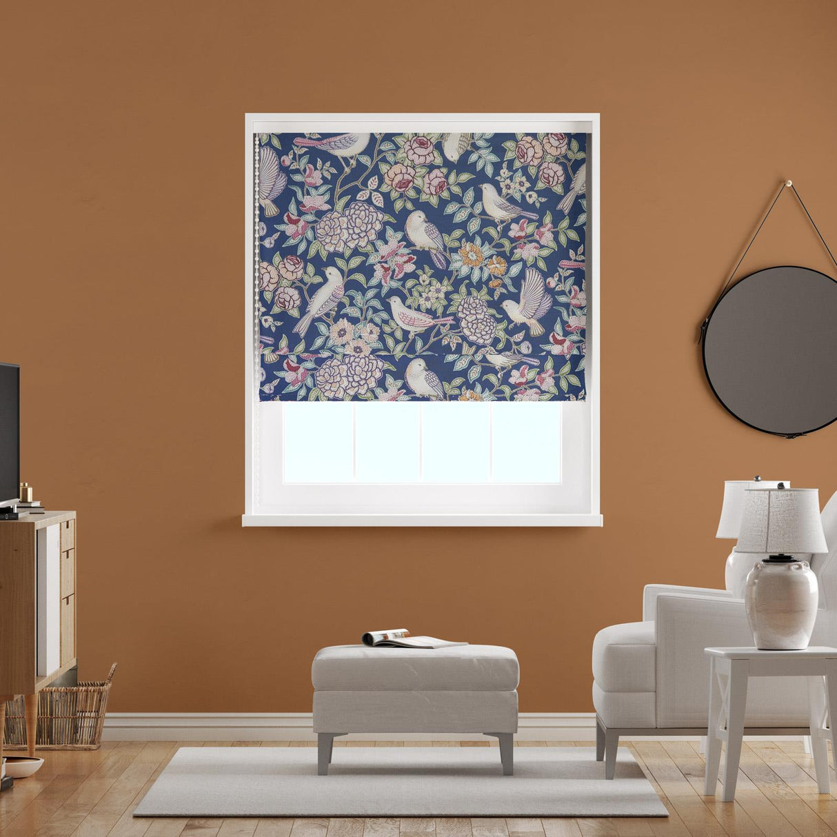 Heritage Midnight Made To Measure Roman Blind by Style Furnishings