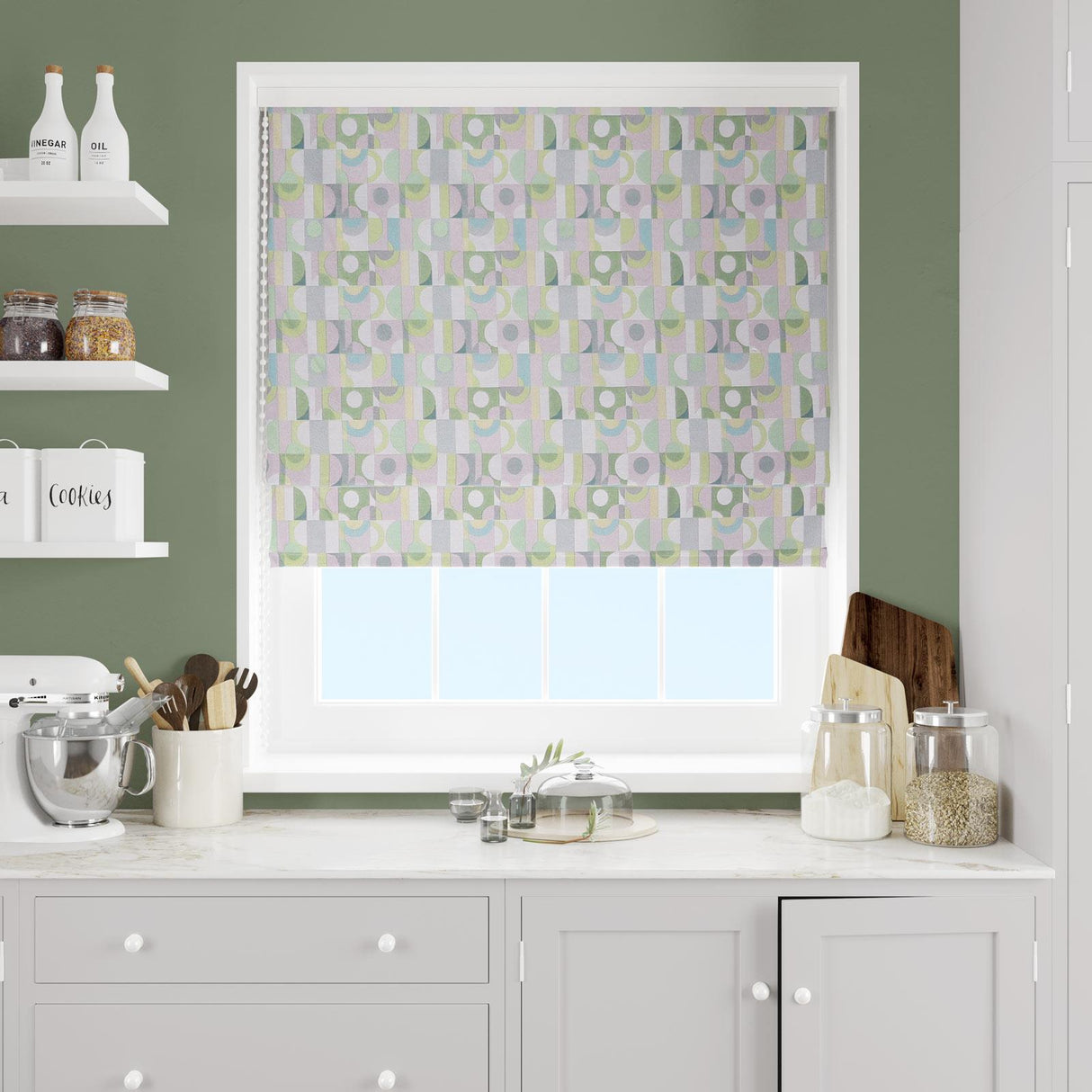 Napoli Blush Made To Measure Roman Blind by Style Furnishings