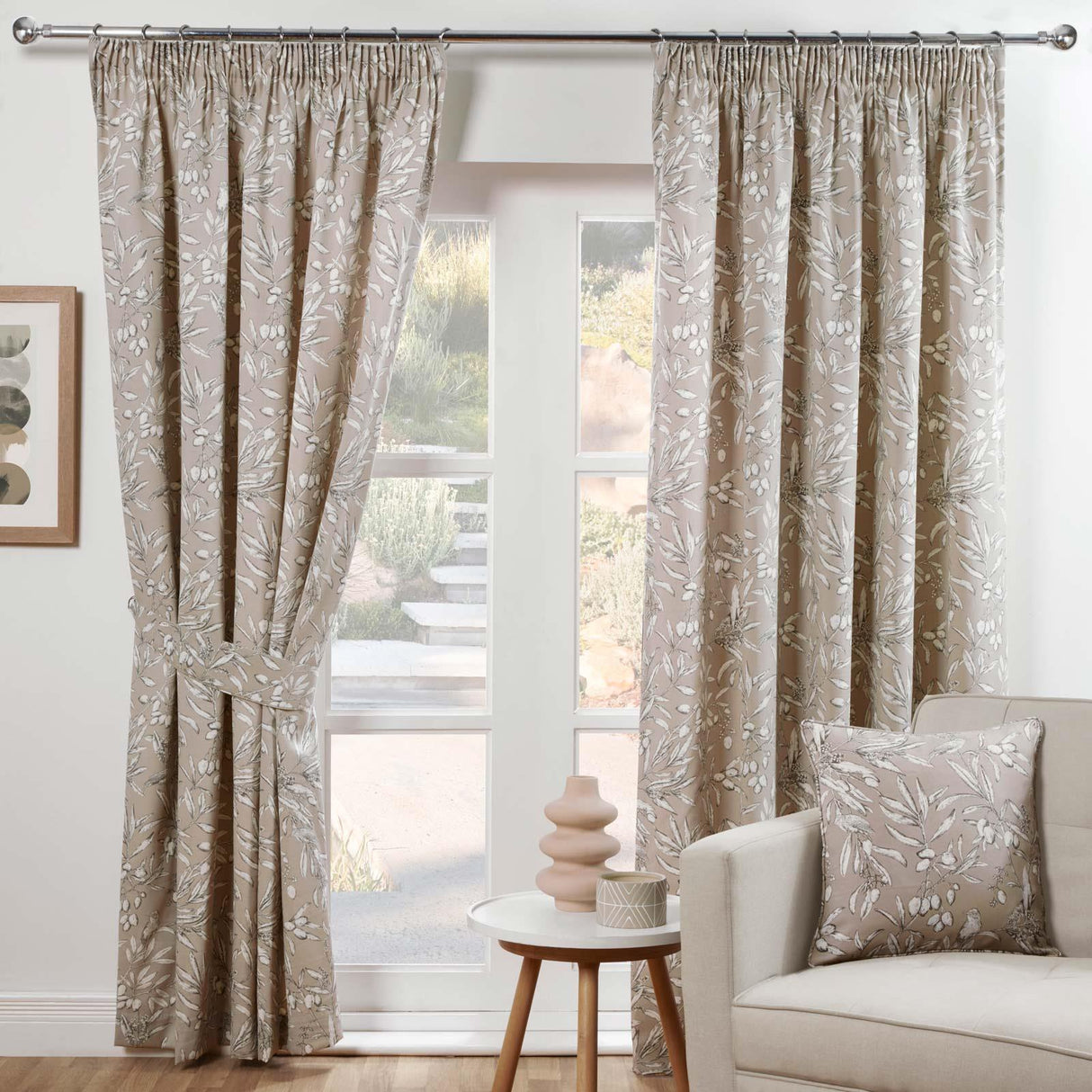Aviary Tape Top Pencil Pleat Curtains by Sundour