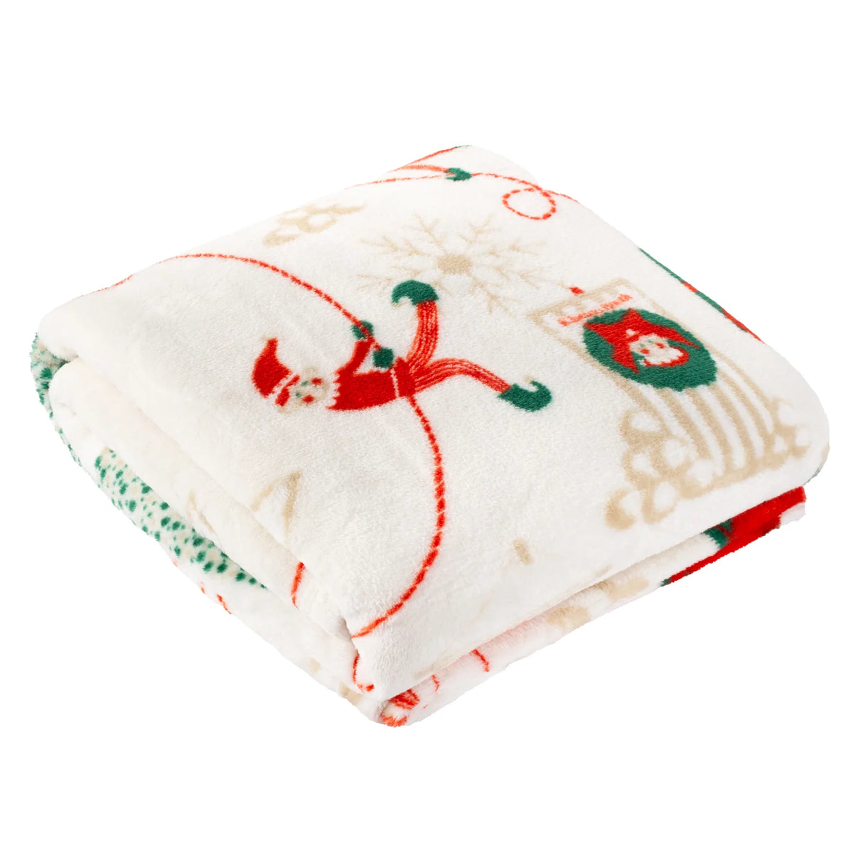 Elfie Printed Fleece Throw Cream/Mint 140 x 180cm - image 2