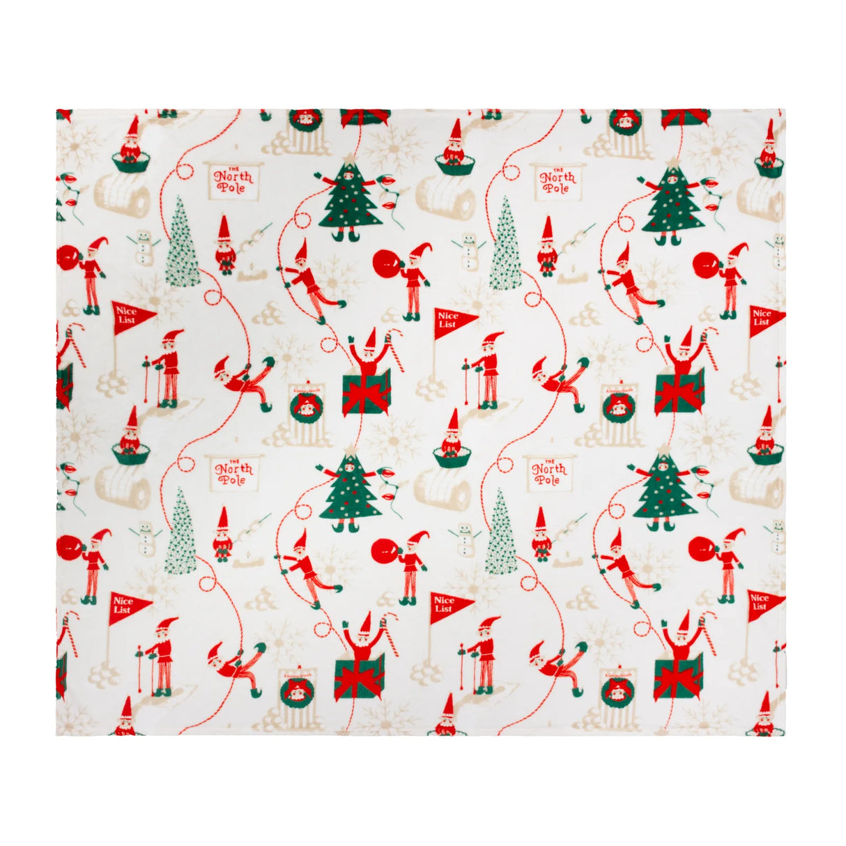 Elfie Printed Fleece Throw Cream/Mint 140 x 180cm - image 3