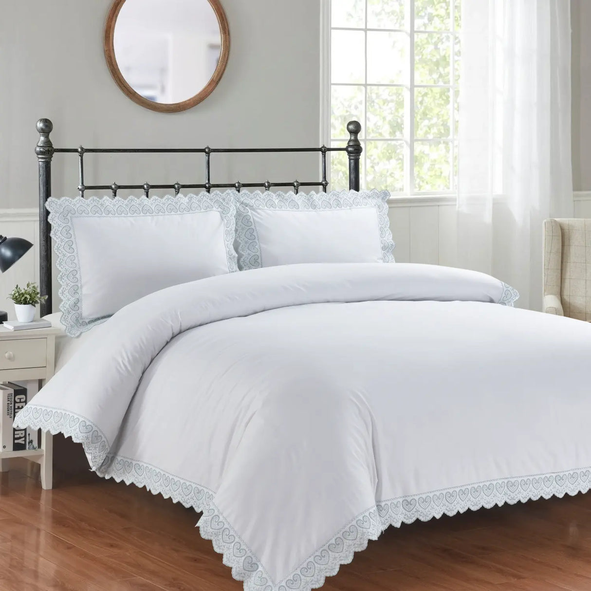 Elise Embroidered Duvet Cover Set by Rapport Home