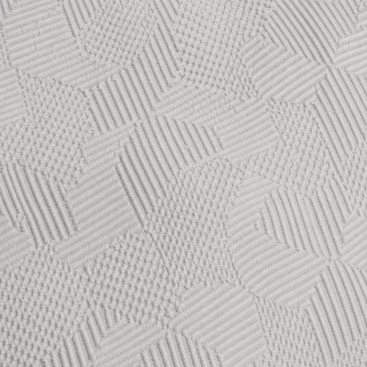 Macro close-up of the grey fabric on the Embossed Geo Microfibre Duvet Cover Set