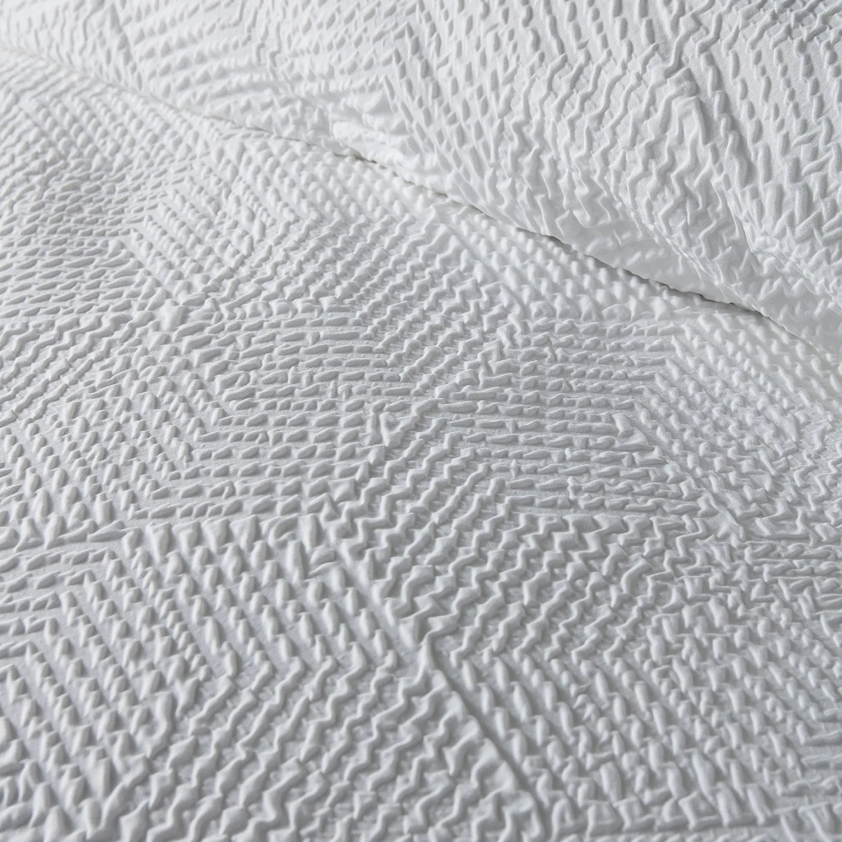 Embossed Geo White Easy Care Duvet Cover Set - product image 3