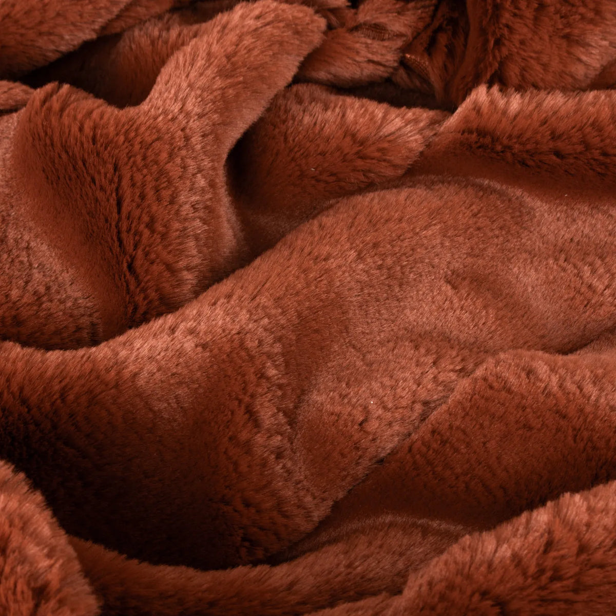Empress Faux Fur Reversible Rust Velvet Throw Blanket 130cm x 180cm / 140cm x 200cm - additional product view 3