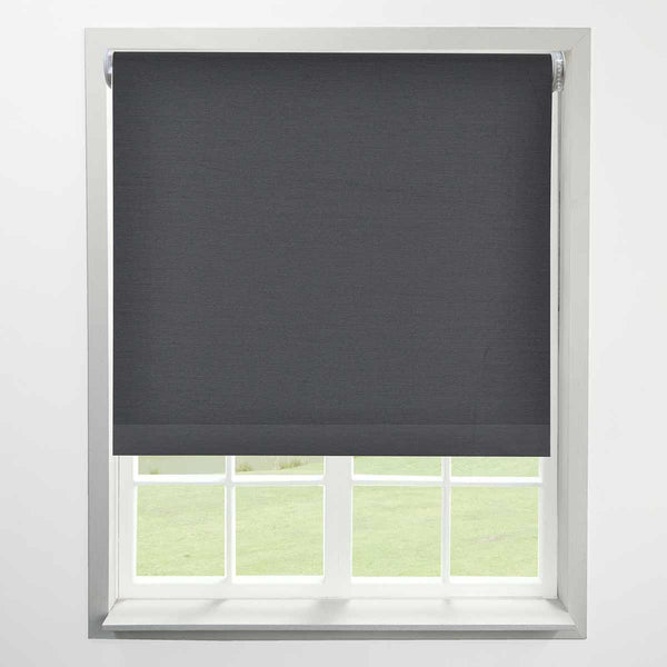 Erebus Made to Measure Roller Blind (Blackout) Charcoal - Ideal