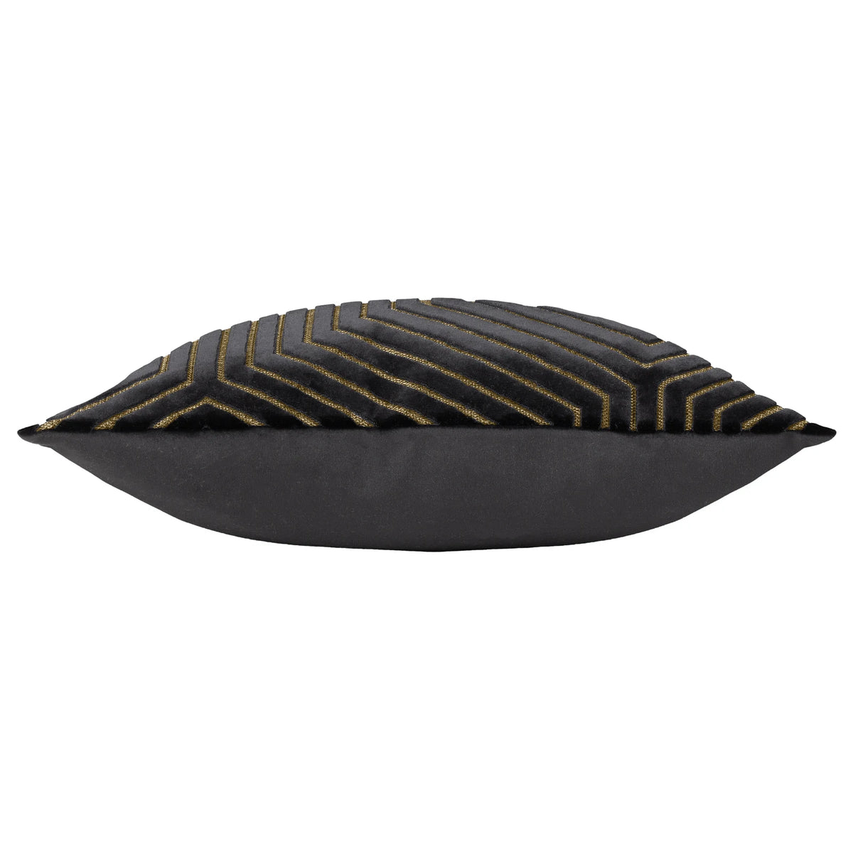 Evoke Cut Velvet Black Cushion Cover 45cm x 45cm - additional product view 3
