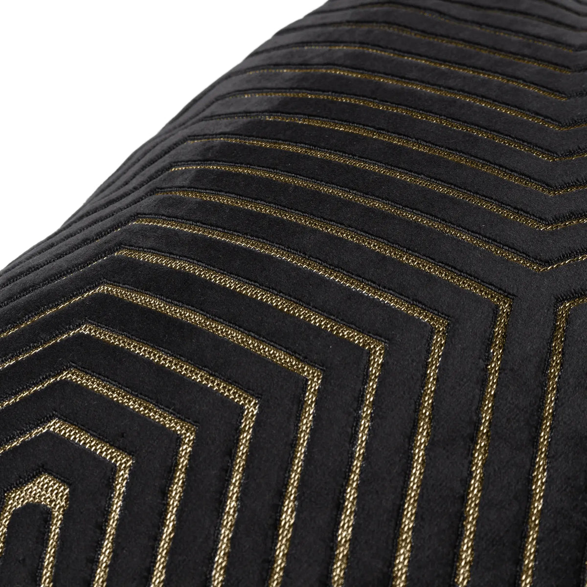 Evoke Cut Velvet Black Cushion Cover 45cm x 45cm - additional product view 4