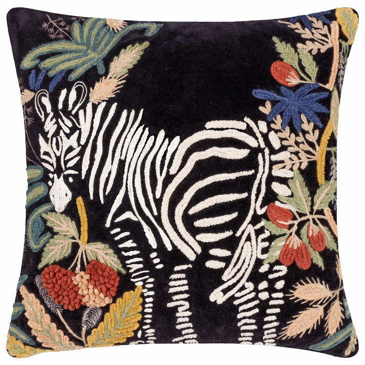 Exotic Zebra Embroidered Cushion - Ideal