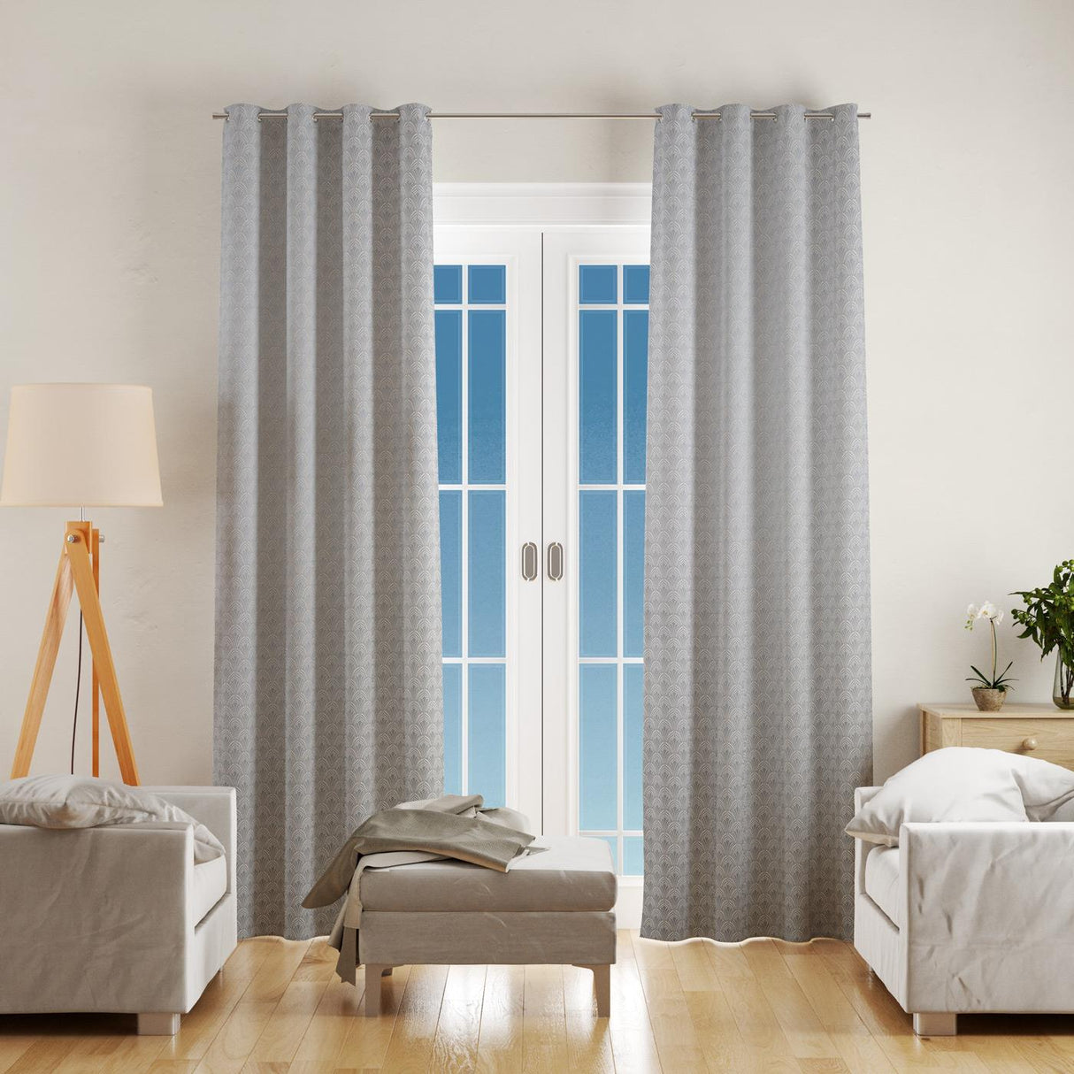 Luxor Cloud Made To Measure Curtains by Style Furnishings