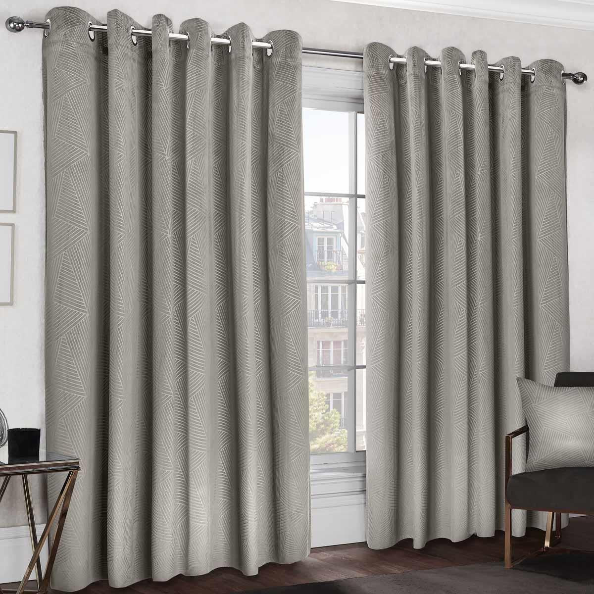Thermal Embossed Velvet Blackout Eyelet Curtains by Emma Barclay