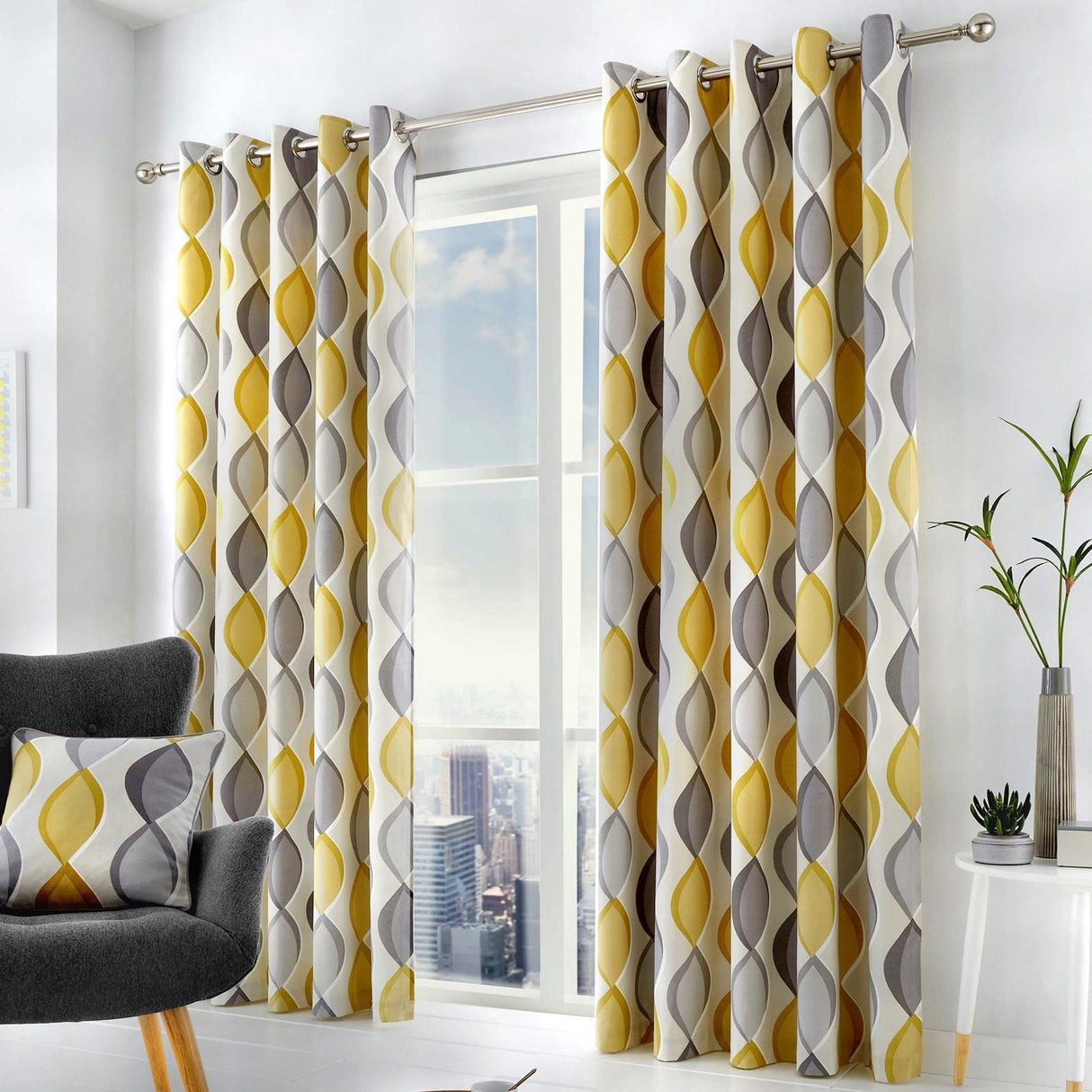 Lennox Cotton Eyelet Curtains by Fusion