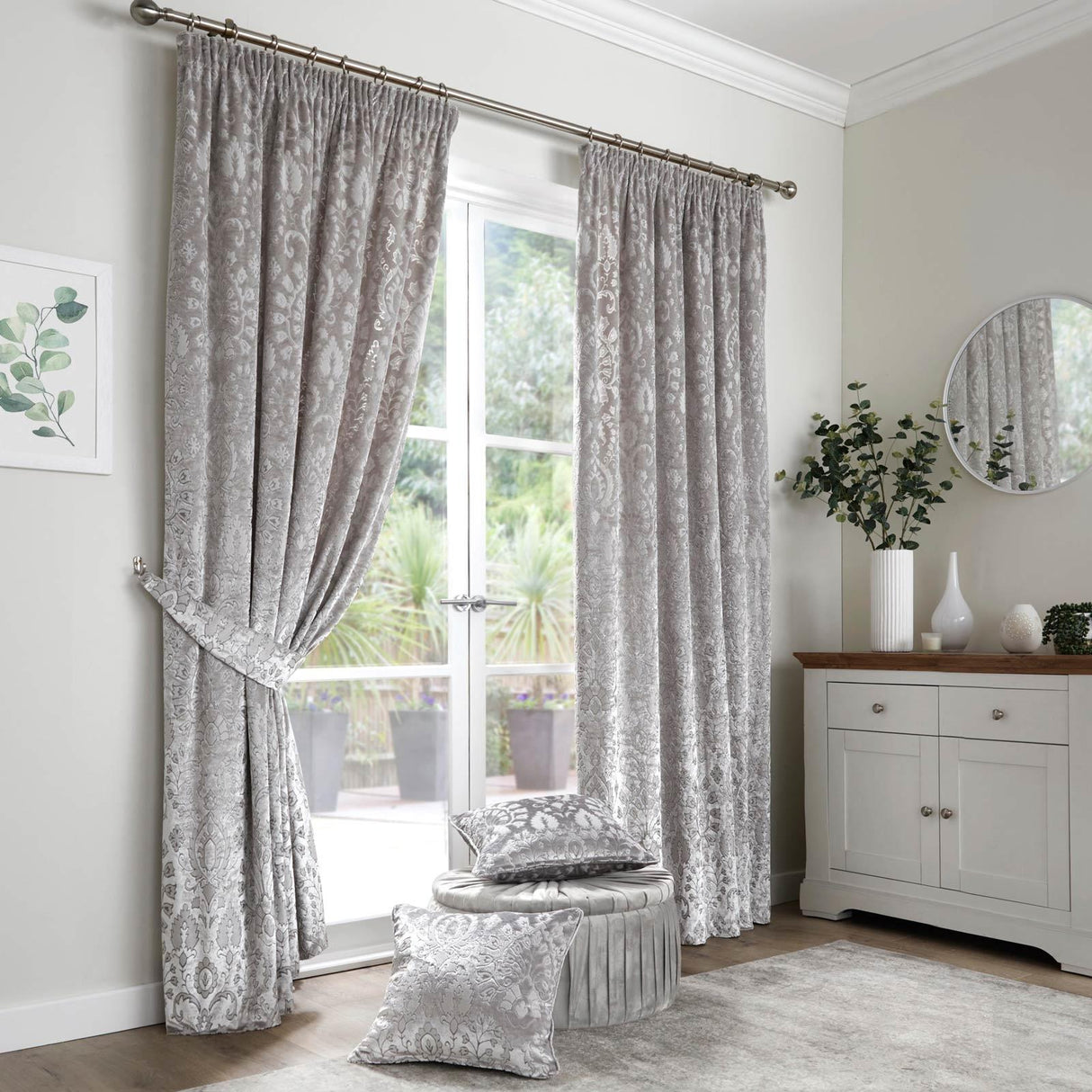 Trinity Jacquard Tape Top Curtains by Curtina