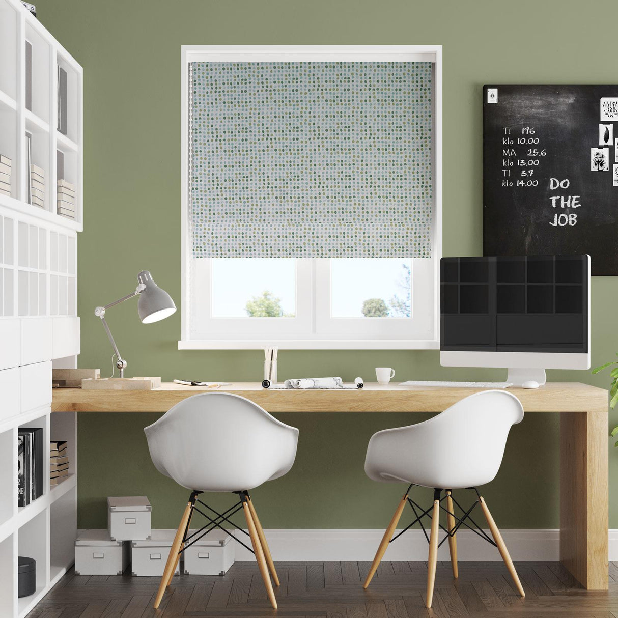 Dot Dot Kiwi Made To Measure Roman Blind by Style Furnishings