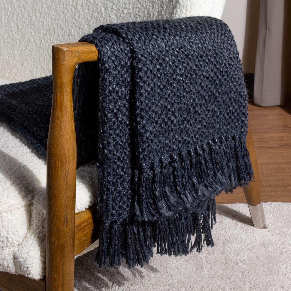 Morni Woven Fringed Throw by furn.
