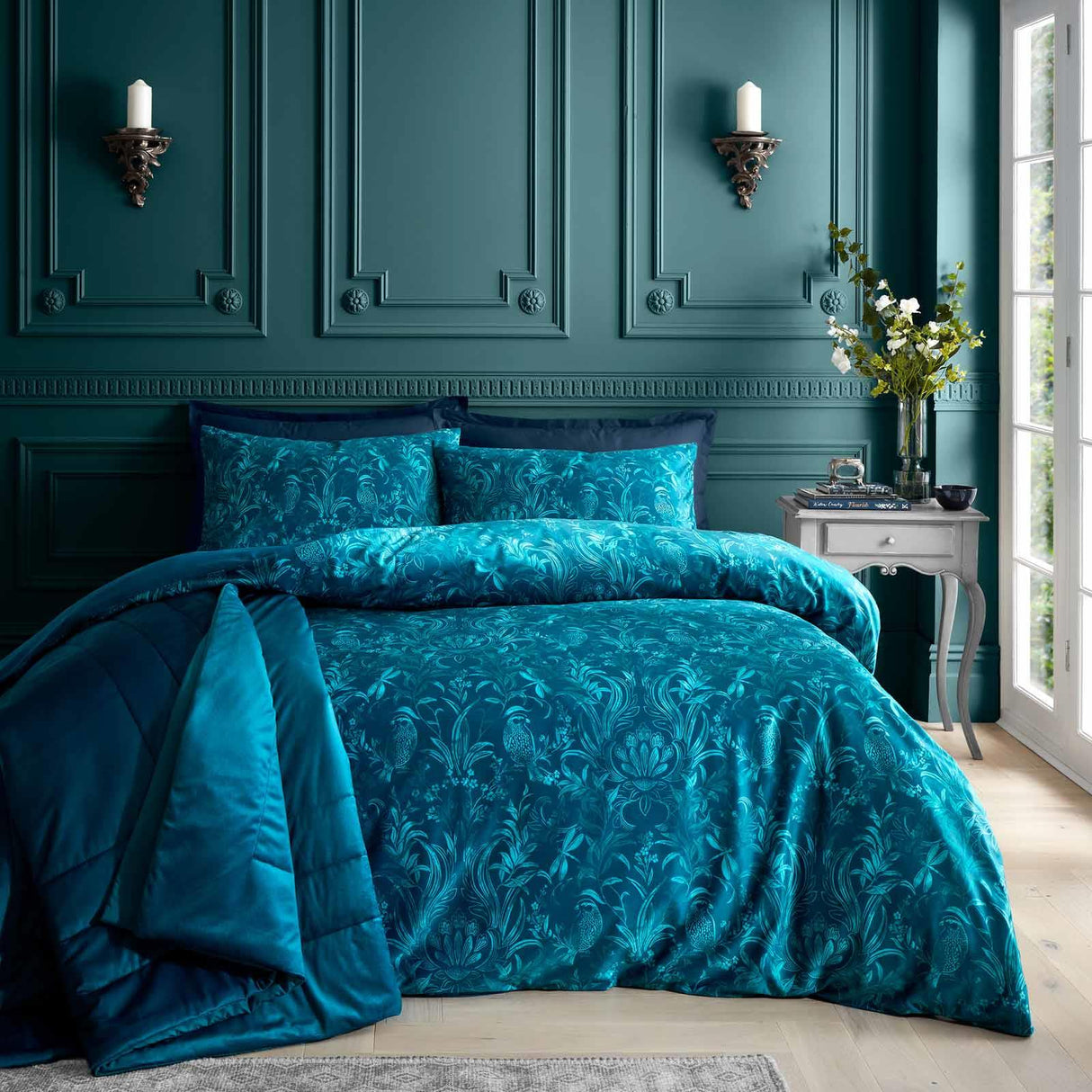 Bridgerton Regal Birds Duvet Cover Set by Catherine Lansfield