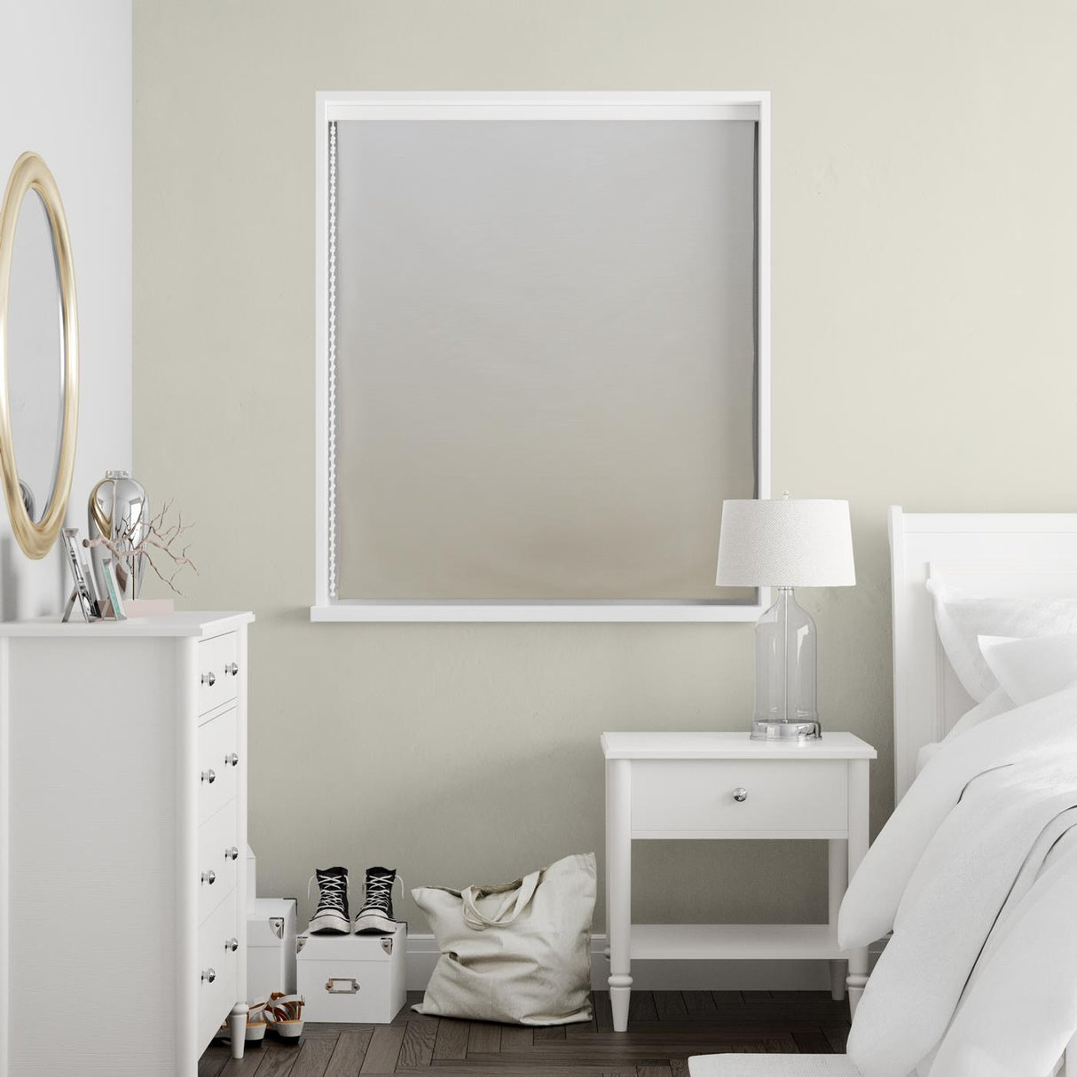 Lucida Ivory Made To Measure Roman Blind by Style Furnishings