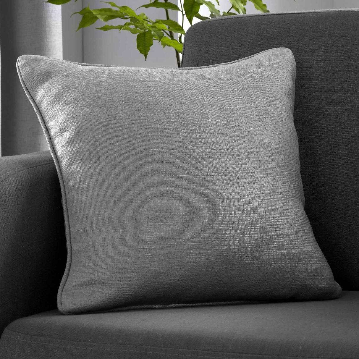 Strata Floral Cushion Cover 43cm x 43cm - Silver