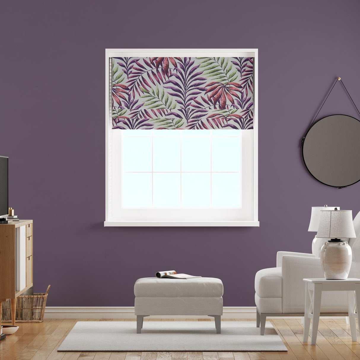 Manila Cranberry Made To Measure Roman Blind by Style Furnishings