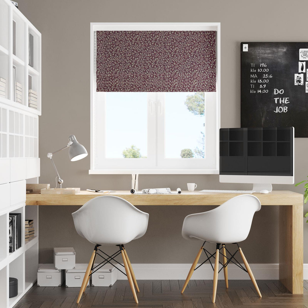 Miniature Garden Garnet Made To Measure Roman Blind by Style Furnishings