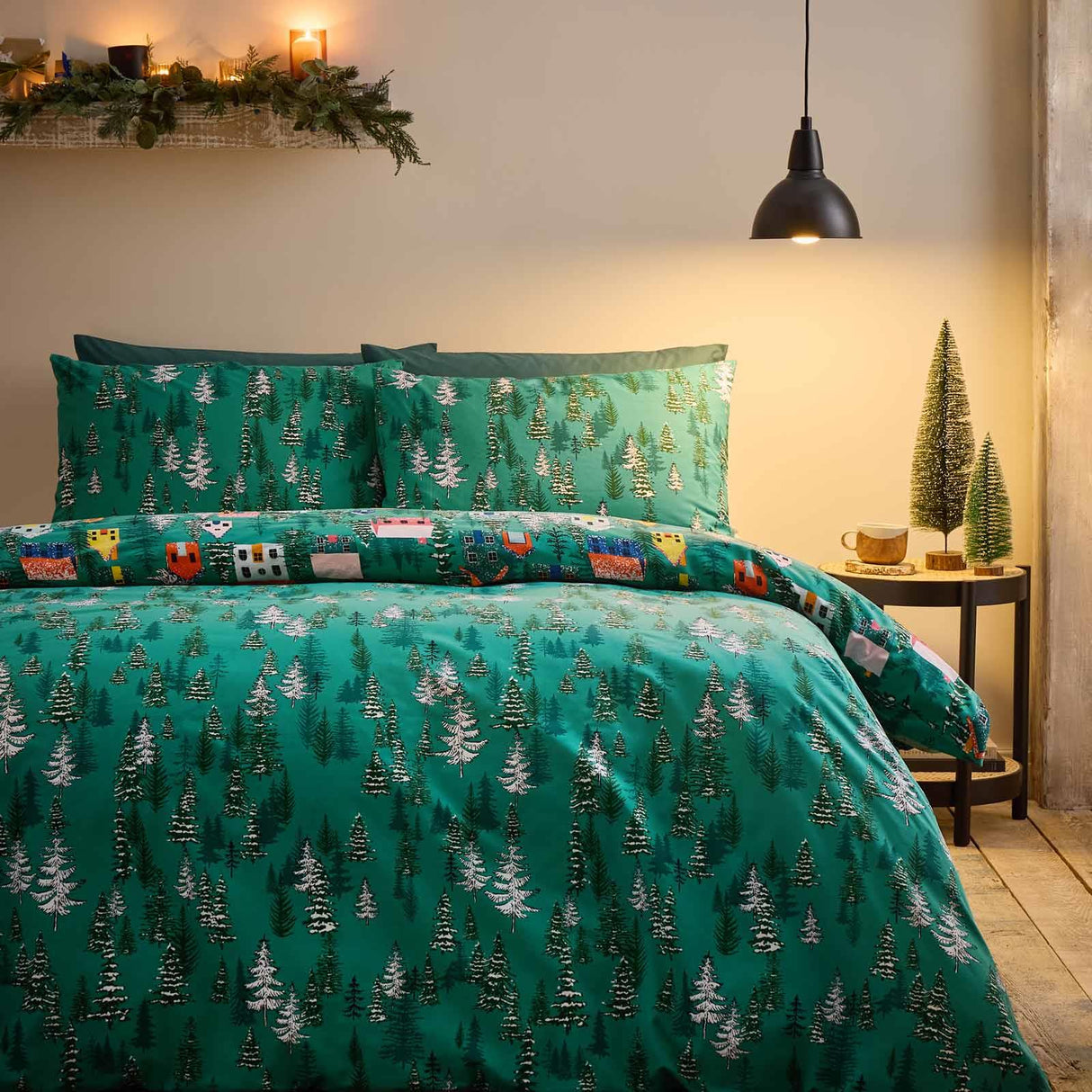 Christmas Festive Forest Duvet Cover Set by Catherine Lansfield
