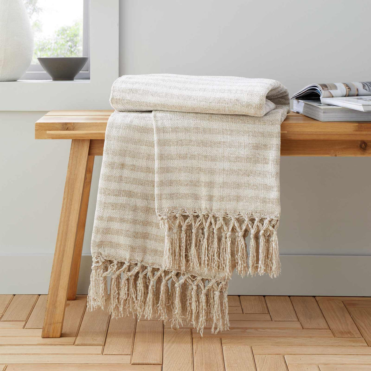 Catherine Lansfield Stripe Cosy Throw Blanket 130cm x 170cm 10