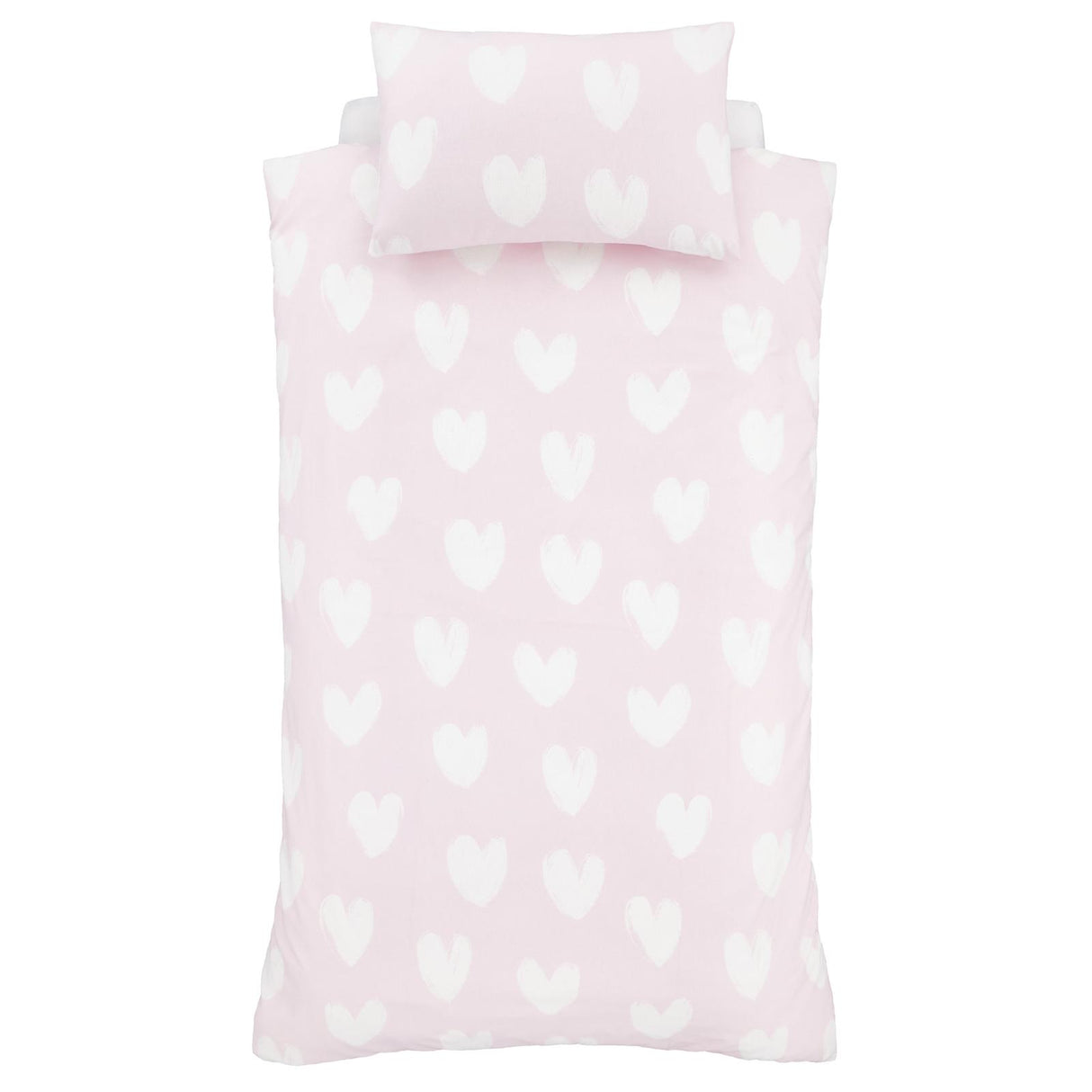Brushed Hearts Duvet Cover Set by Catherine Lansfield