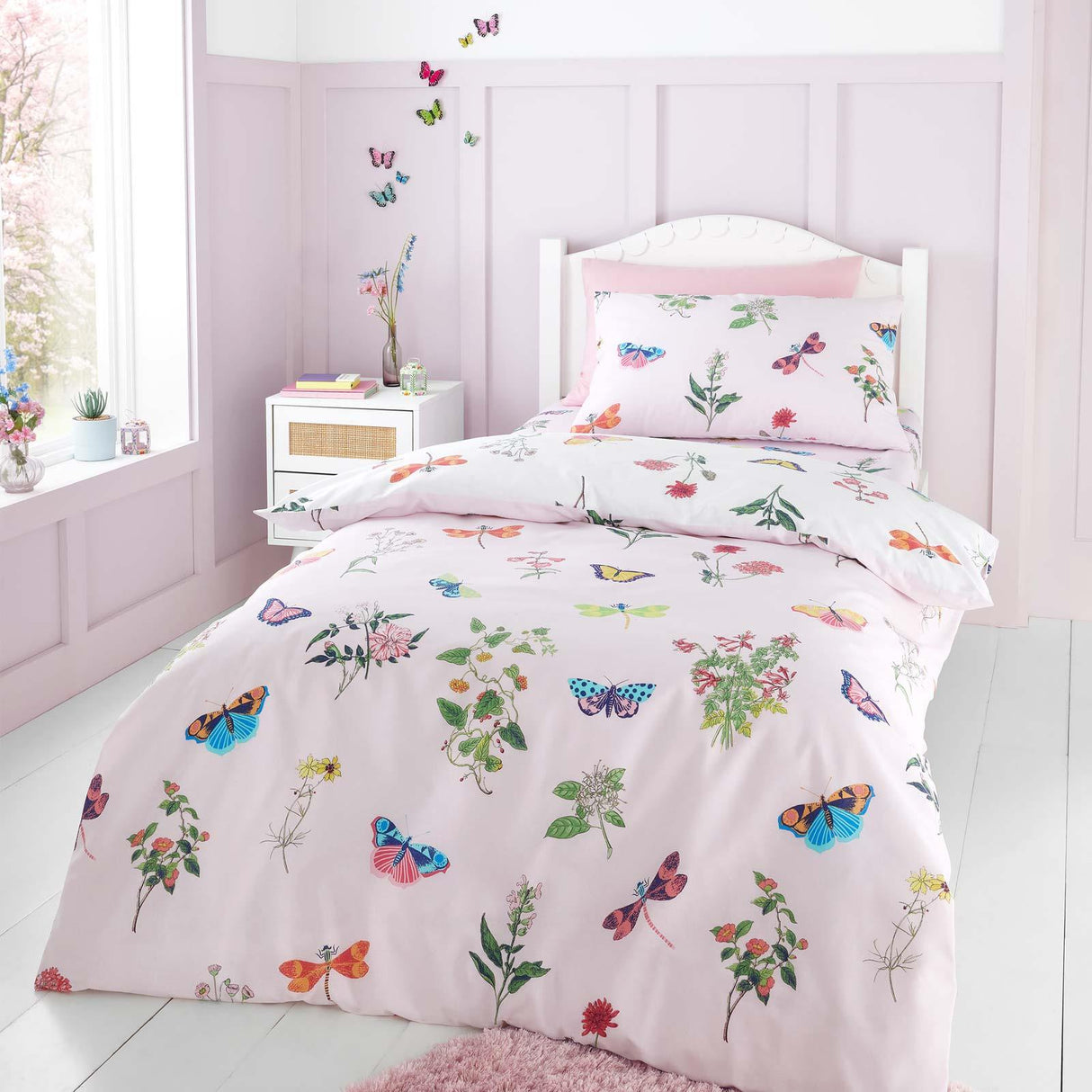 RHS Butterfly Garden Floral Duvet Cover Set