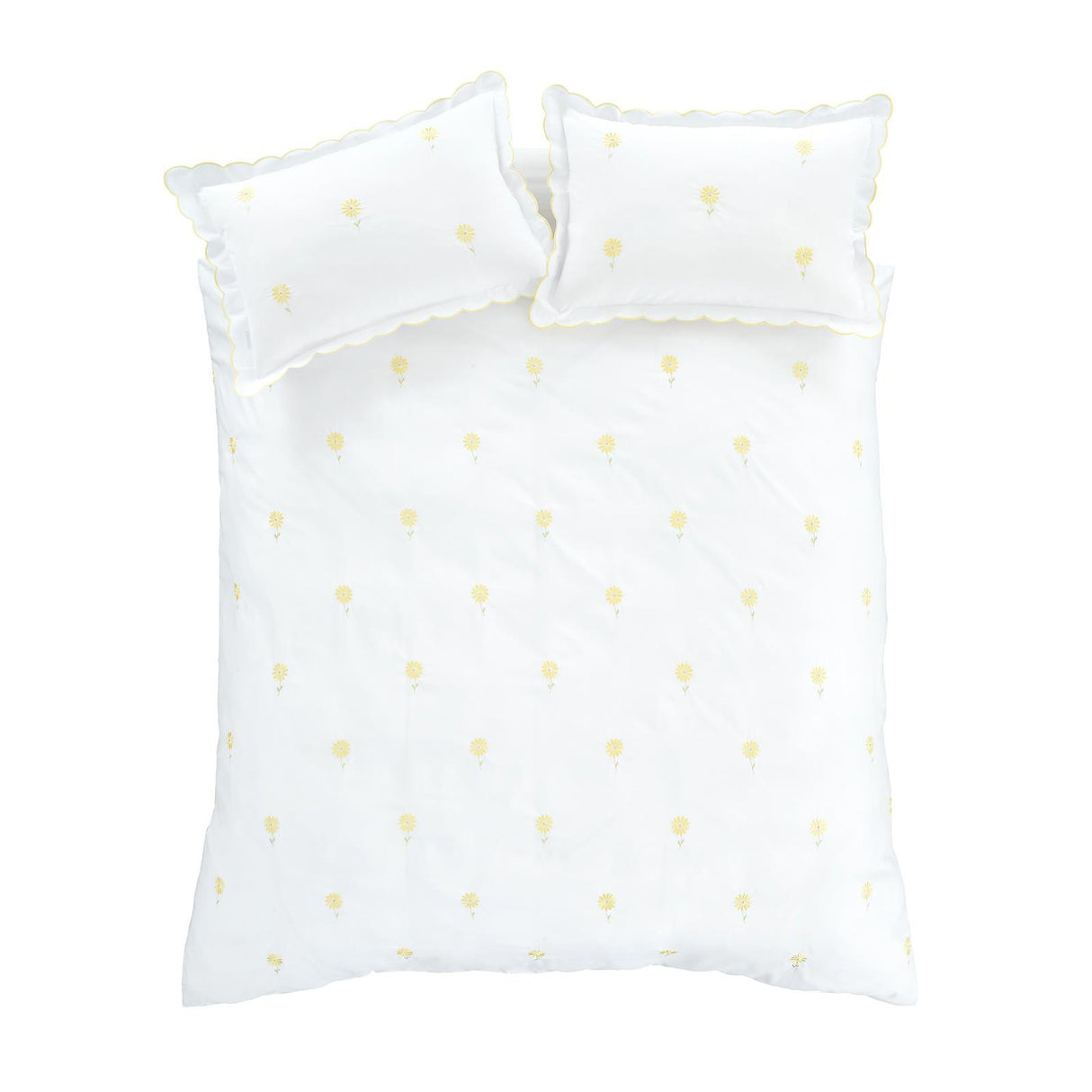 Lorna Embroidered Daisy Duvet Cover Set