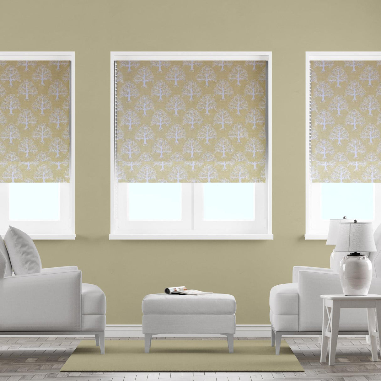 Great Oak Sand Made To Measure Roman Blind by Style Furnishings