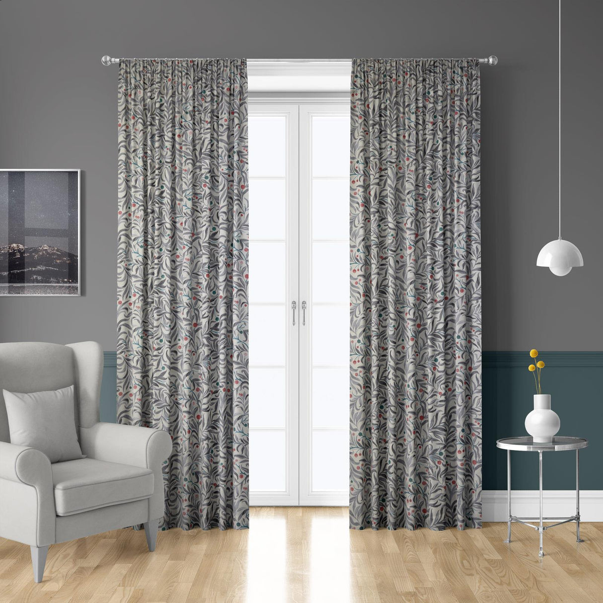Bedgebury Charcoal Made To Measure Curtains by Style Furnishings