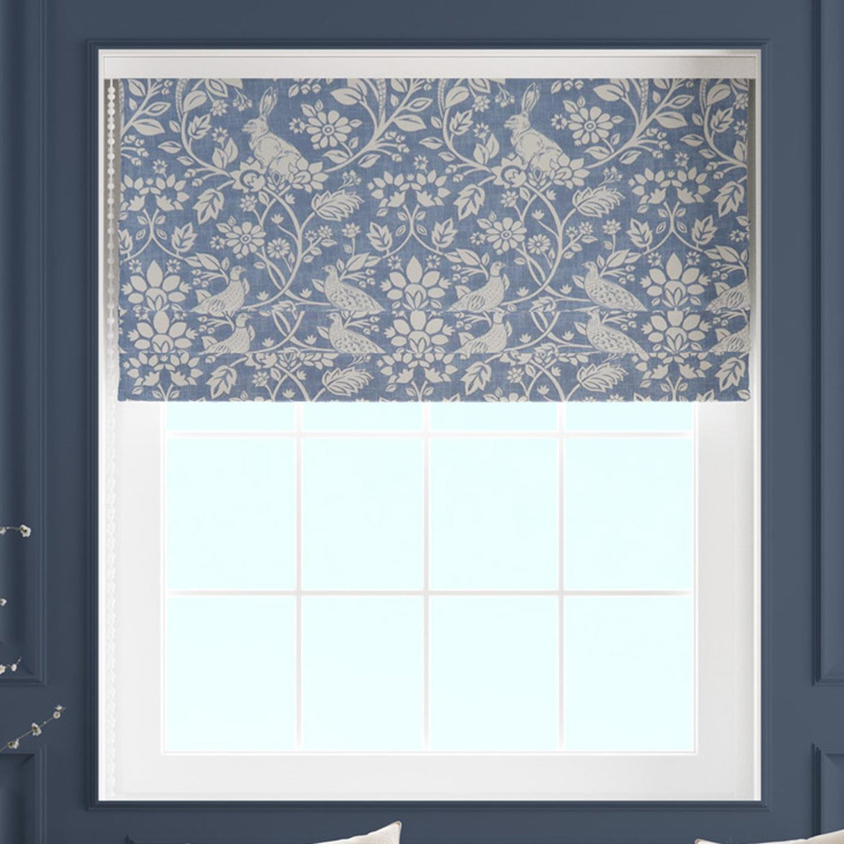 Heathland Indigo Made To Measure Roman Blind by Style Furnishings