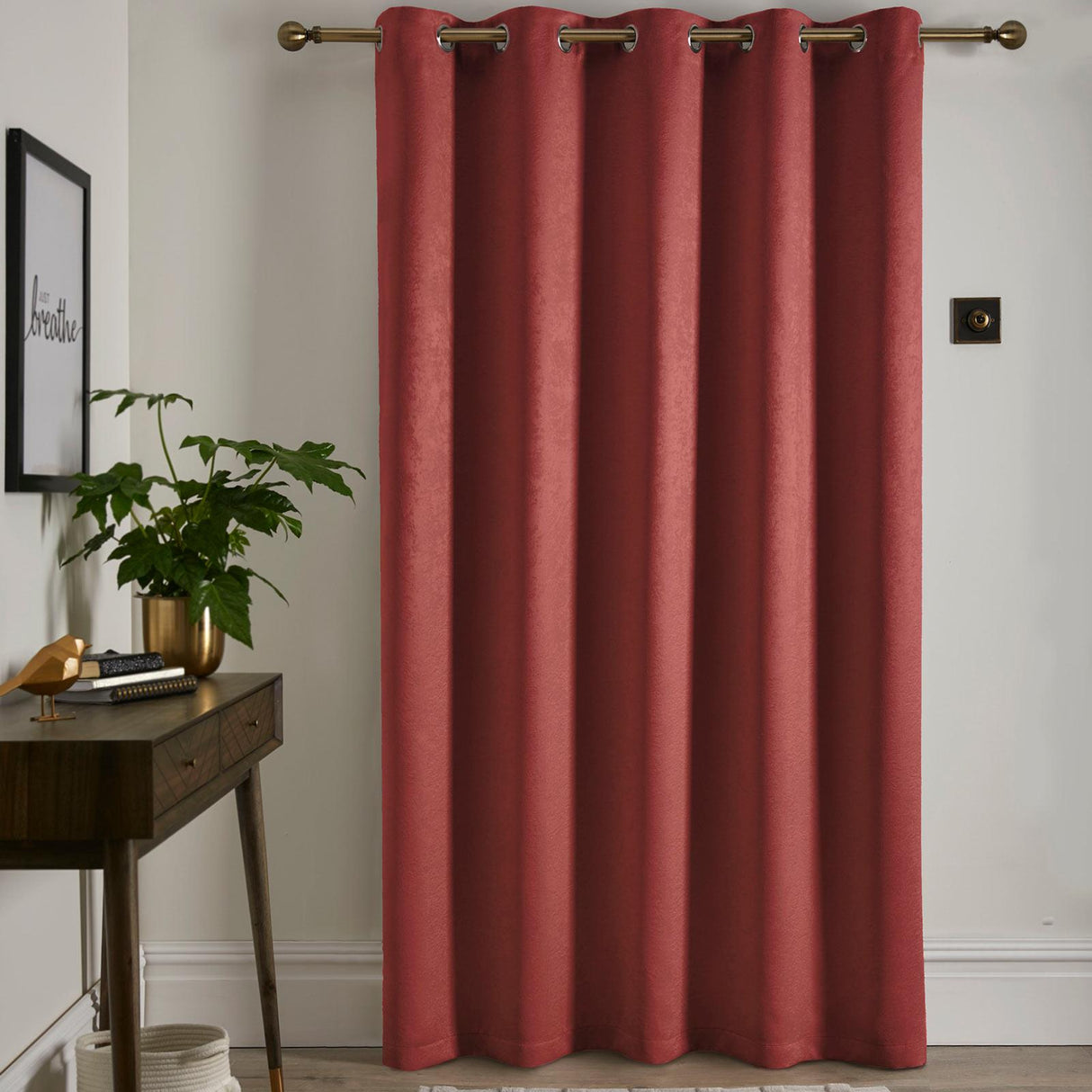 Strata Woven Thermal Door Curtain 66" x 84" by Fusion