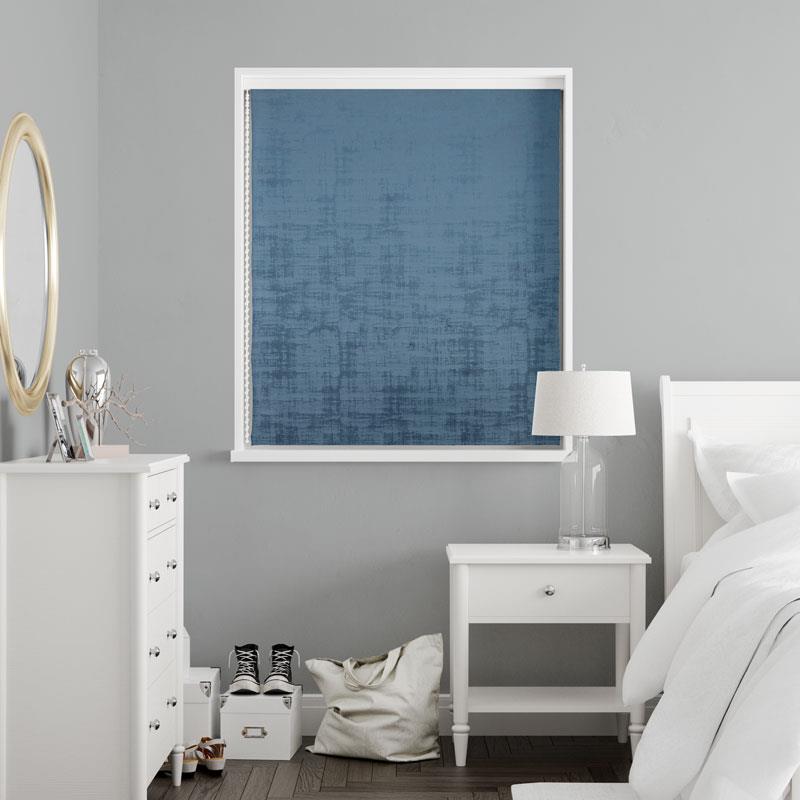 Azurite Indigo Made To Measure Roman Blind by Style Furnishings