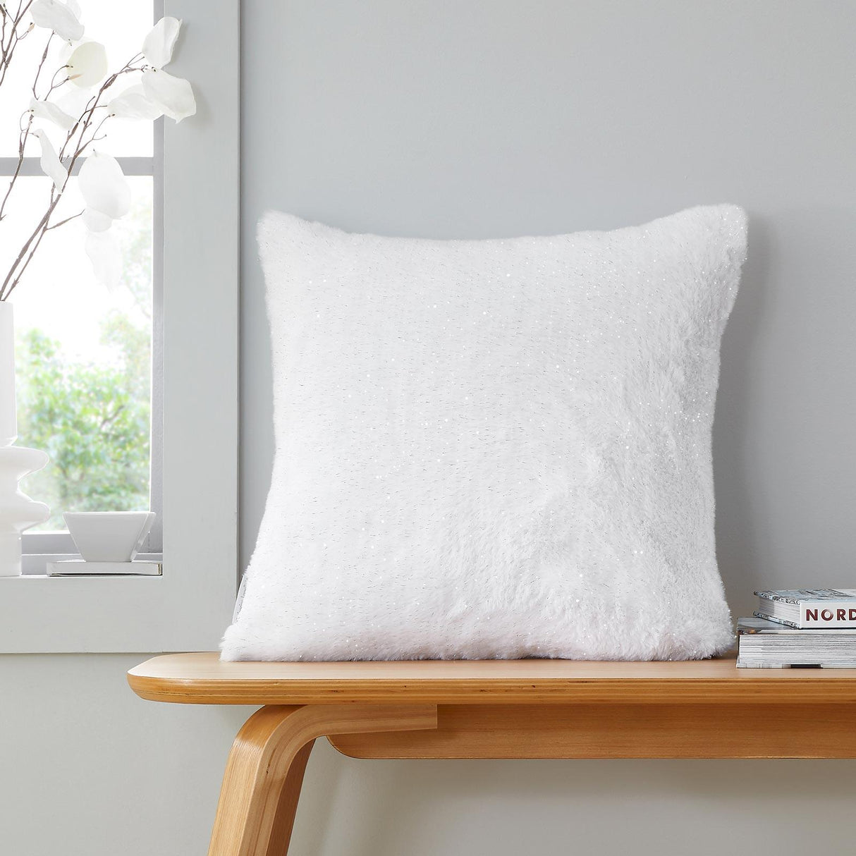 Catherine Lansfield Glamour Fur Filled Cushion 45cm x 45cm