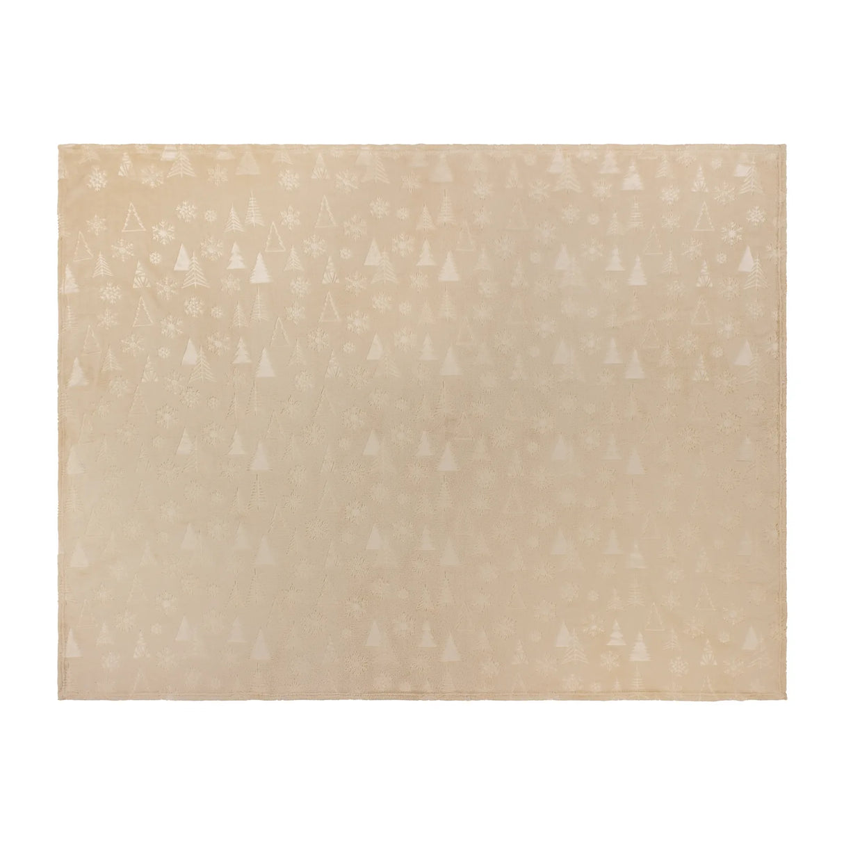Festive Time Embossed Fleece Throw Natural 140 x 180cm - image 3