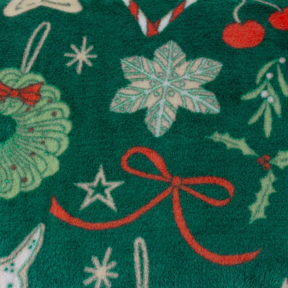 Festive Treats Printed Fleece Throw Emerald 130 x 150cm - image 4