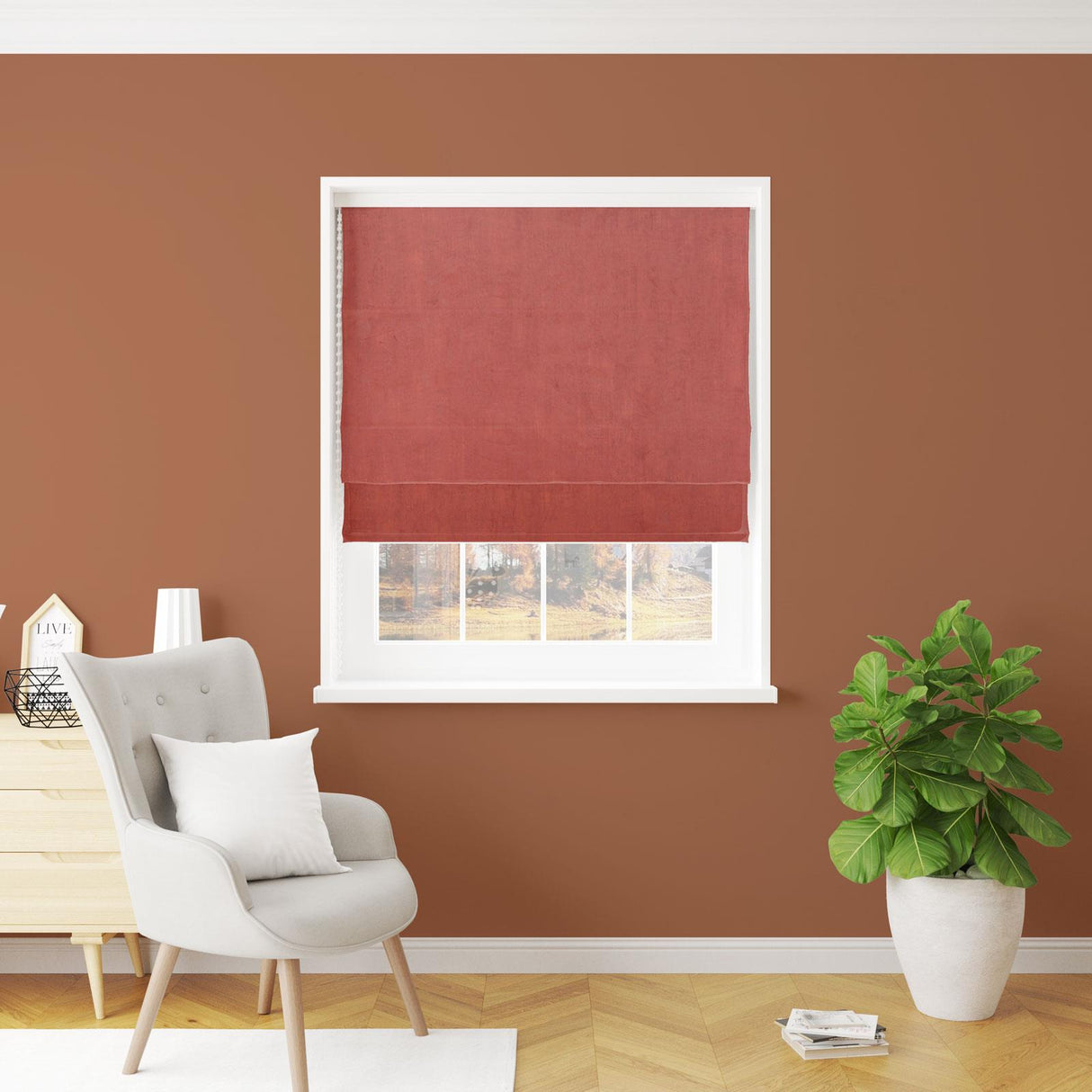 Heritage Sunset Made To Measure Roman Blind by Style Furnishings