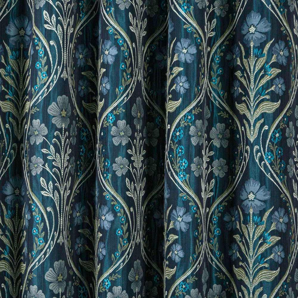 Estelle Woven Lined Eyelet Curtains by Curtina