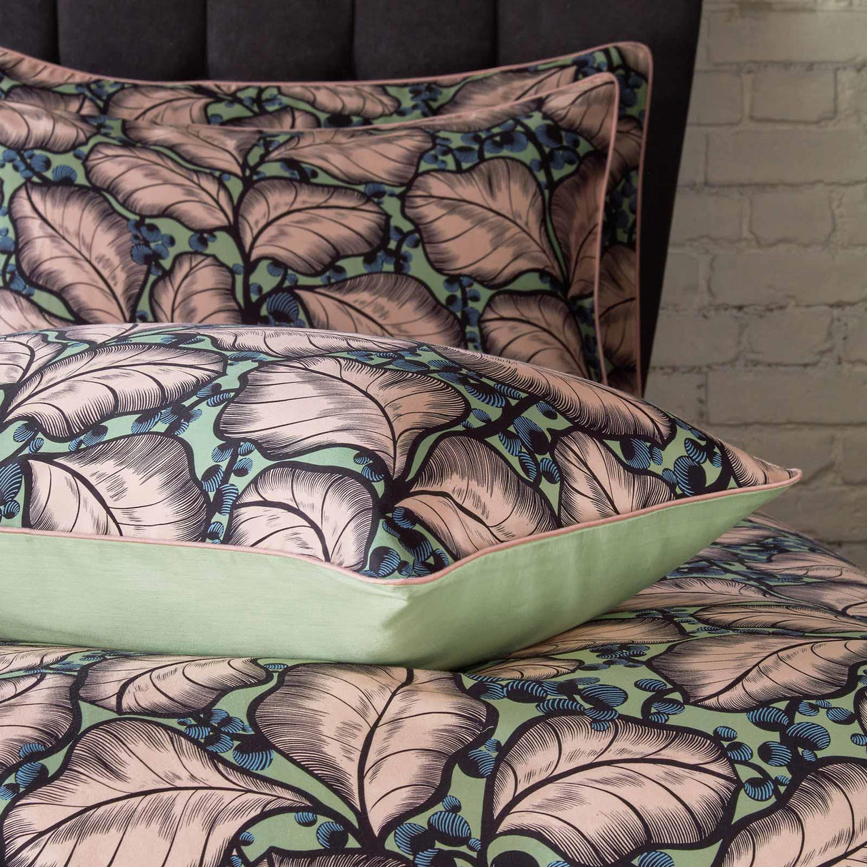 Magali Tropical Cotton Sateen Pillowcase Pair by EW by Edinburgh Weavers
