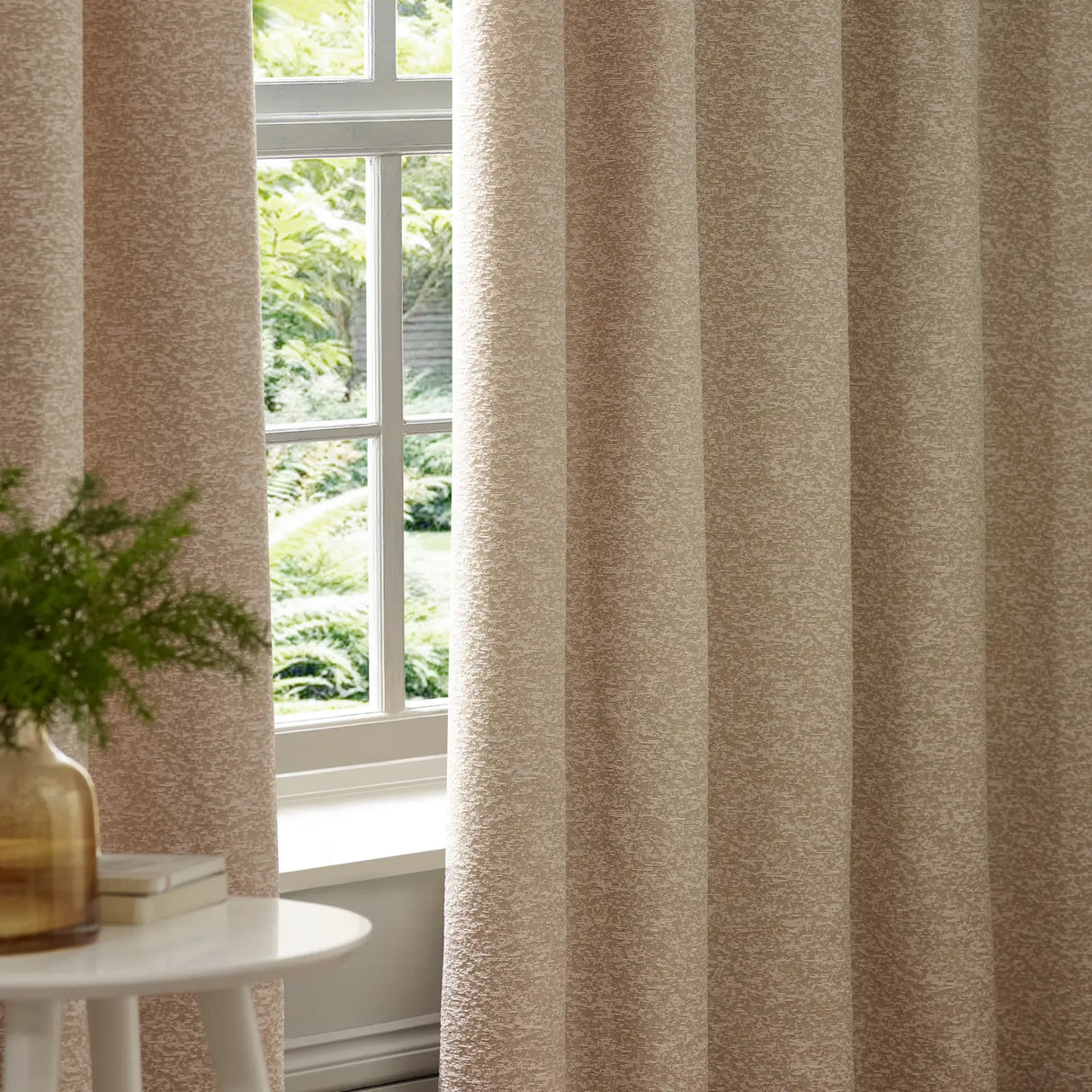 Galaxy Fully Lined Chenille Eyelet Curtains Blush - image 5