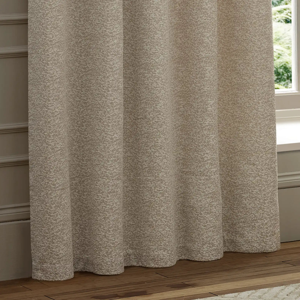Galaxy Fully Lined Chenille Eyelet Curtains Ivory - image 4