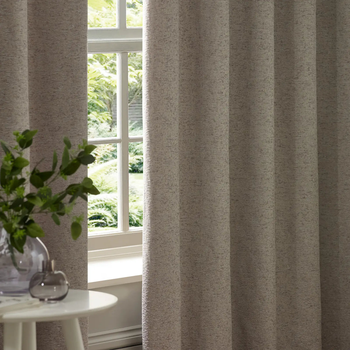 Galaxy Fully Lined Chenille Eyelet Curtains Silver - image 5