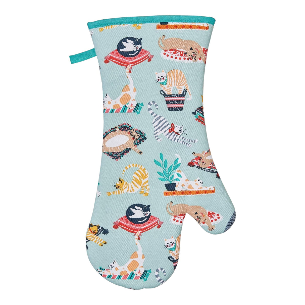 Kitty Cats Luxury Cotton Gauntlet Oven Mitt Oven Gloves Ulster Weavers