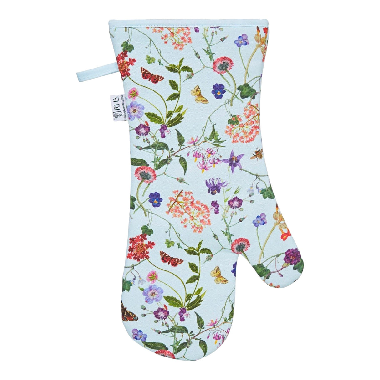 RHS Spring Floral Luxury Cotton Gauntlet Oven Mitt Oven Gloves Ulster Weavers