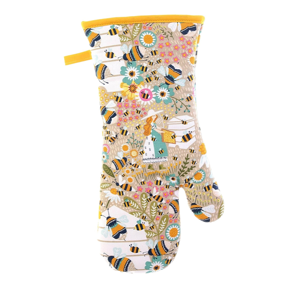 Bee Keeper Luxury Cotton Gauntlet Oven Mitt Oven Gloves Ulster Weavers