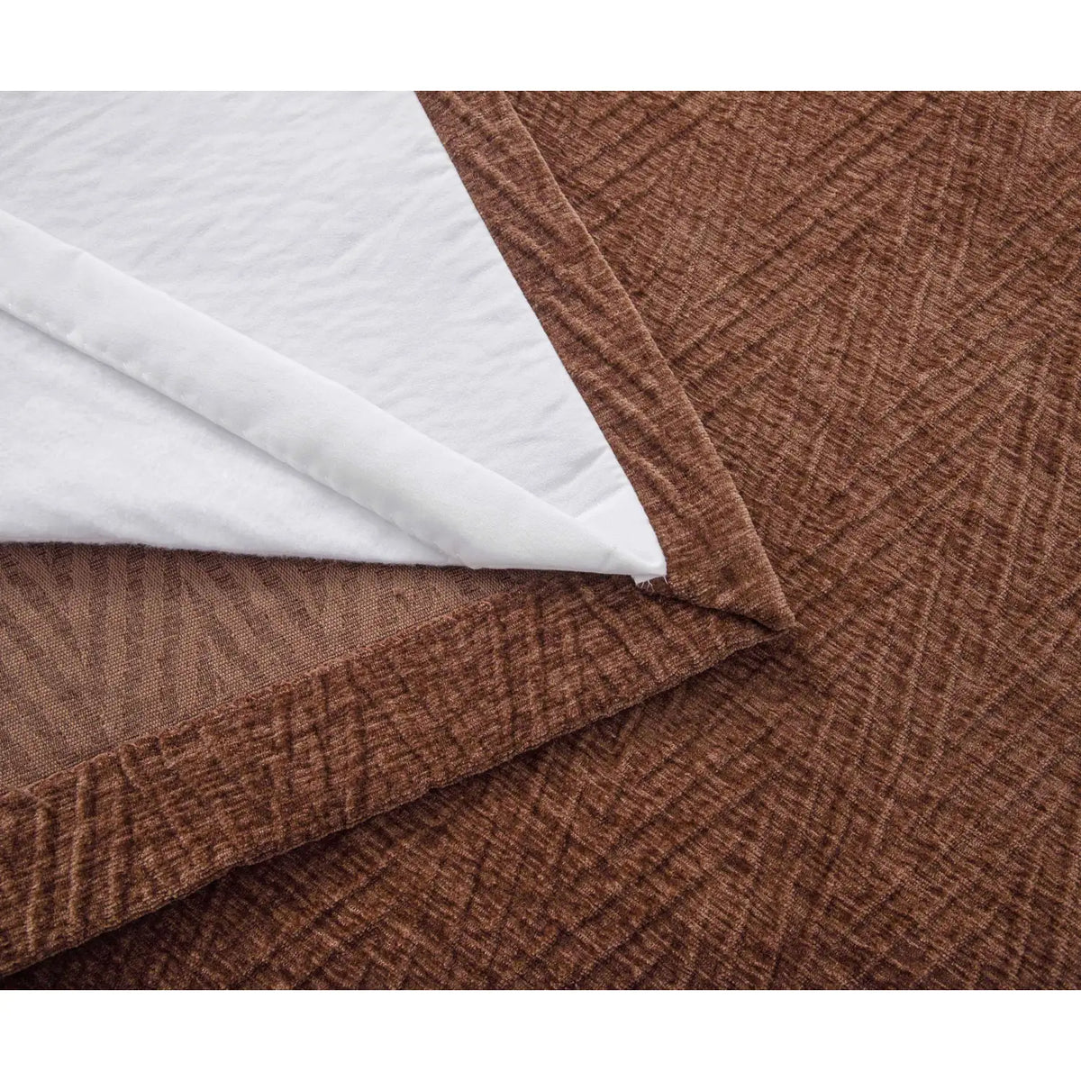 Langley Nutmeg Herringbone Thermal Eyelet Door Curtain 66 x 84 Inch