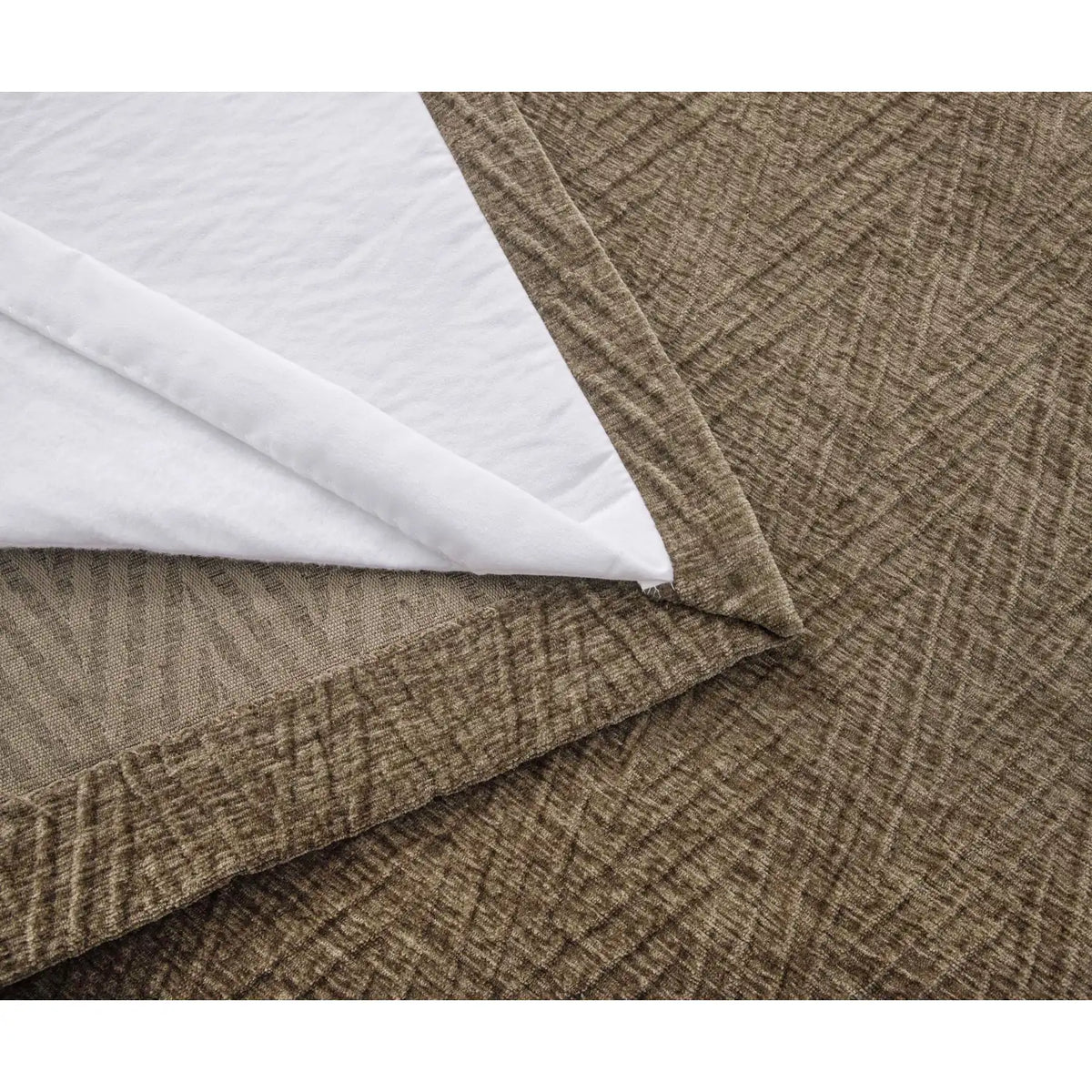 Langley Oatmeal Herringbone Thermal Eyelet Door Curtain 66 x 84 Inch