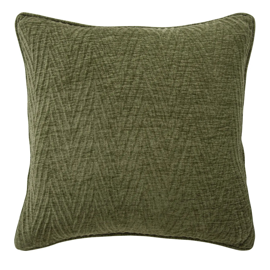 Langley Olive Herringbone Cushion Cover or Polyester Filled Cushion 45cm x 45cm